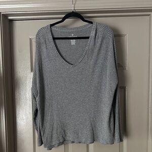 American Eagle Outfitters | Ribbed V-Neck Top